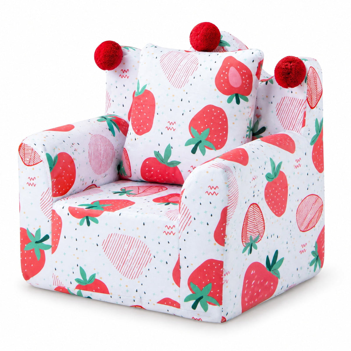Airfind High-density Padding Kids Sofa with Armrest and Extra Pilow, 110 lbs Capacity, Ultra-Soft Velvet Sponge Frame, 23 x 18 x 22 Footprint