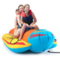 Airfind Inflatable Banana Boat for 3 Riders with EVA-Padded Seats, Yellow