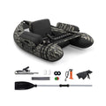 Airfind Inflatable Fishing Float Tube with 350 lb Capacity and Adjustable Shoulder Straps plus Storage Pockets and Foot Pump for Lake Pond River Bass Fly Fishing, Camouflage Multicolor