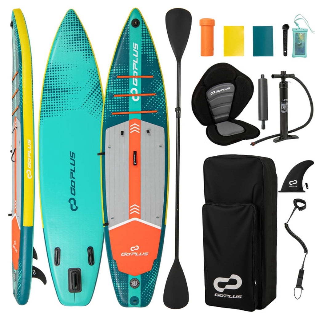 Airfind Inflatable Stand Up Paddle Board 10ft6 with Kayak Seat and Adjustable Paddle plus Safety Ankle Leash Carry Backpack and Hand Pump