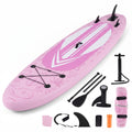 Airfind Inflatable Stand Up Paddle Board with 3 Fins Backpack and Ankle Leash for Adults Cruising on Lakes, Pink and White