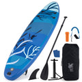 Airfind Inflatable Stand Up Paddle Board with Triple Fins Backpack and Aluminum Hand Pump for Adults Cruising and Fishing, Blue
