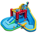 Airfind Inflatable Water Park with Splash Pool, Water Cannon, Basketball Rim and 50 Ball Pit, 188in x183in x102in Bounce House for Birthday Parties Kids 3-12