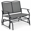 Airfind Iron Patio Rocking Chair for Outdoor Backyard and Lawn, 396 lbs Capacity, Steel and textilene Frame, 41.3 x 28.1 x 36.6 Footprint, Gray