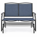 Airfind Iron Patio Rocking Chair for Outdoor Backyard and Lawn, 396 lbs Product weight: 23.5 lbs Capacity, Steel and textilene Frame, Navy