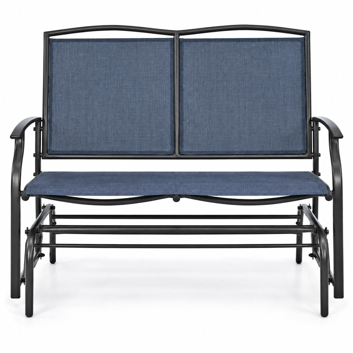 Airfind Iron Patio Rocking Chair for Outdoor Backyard and Lawn, 396 lbs Product weight: 23.5 lbs Capacity, Steel and textilene Frame, Navy