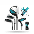 Airfind Junior Complete Golf Club Set Right Hand with Stand Bag Rain Hood and 4 Clubs for Kids Ages 5 to 7 Beginners, Blue