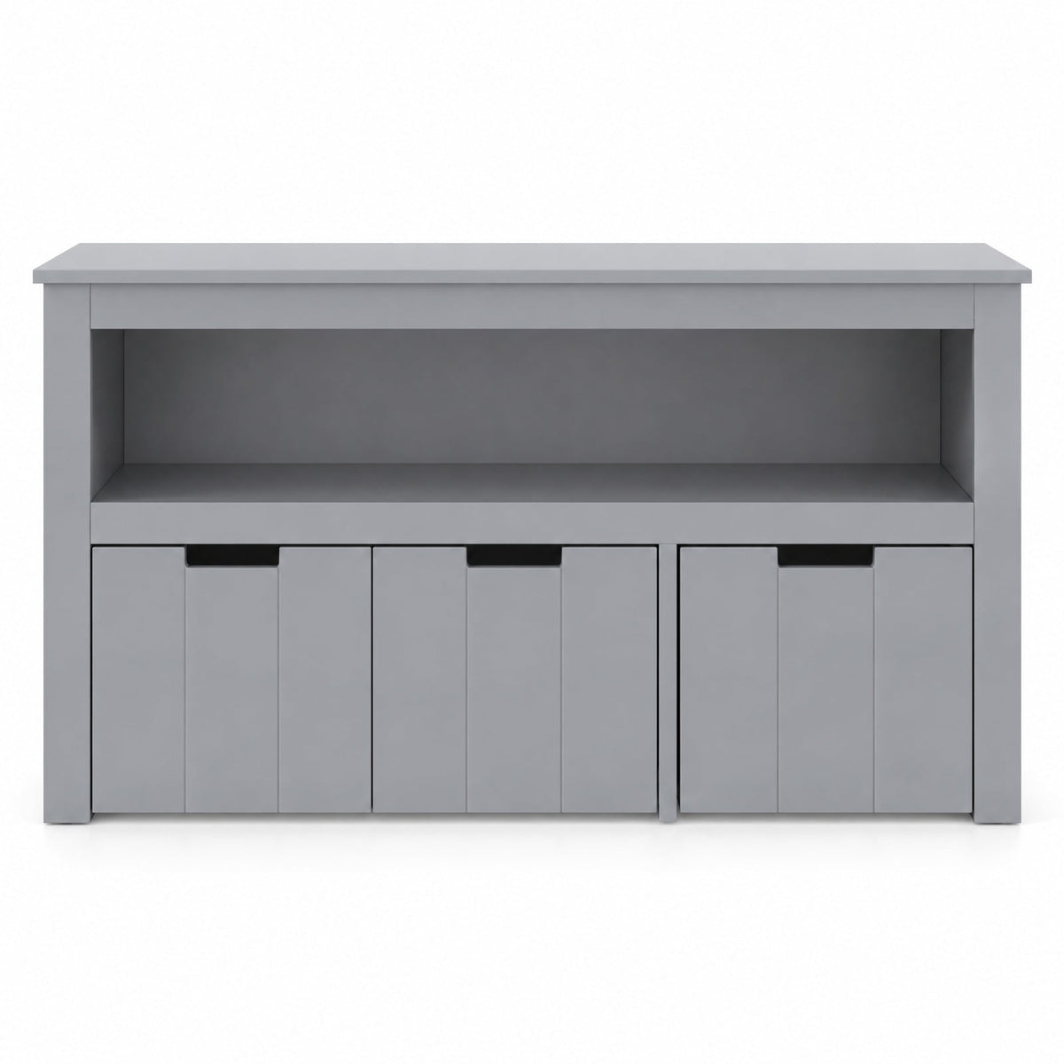 Airfind Kid Toy Storage Cabinet Drawer Chest with Wheels and Large Storage Cube Shelf, 110 lbs Capacity, MDF Frame, Gray