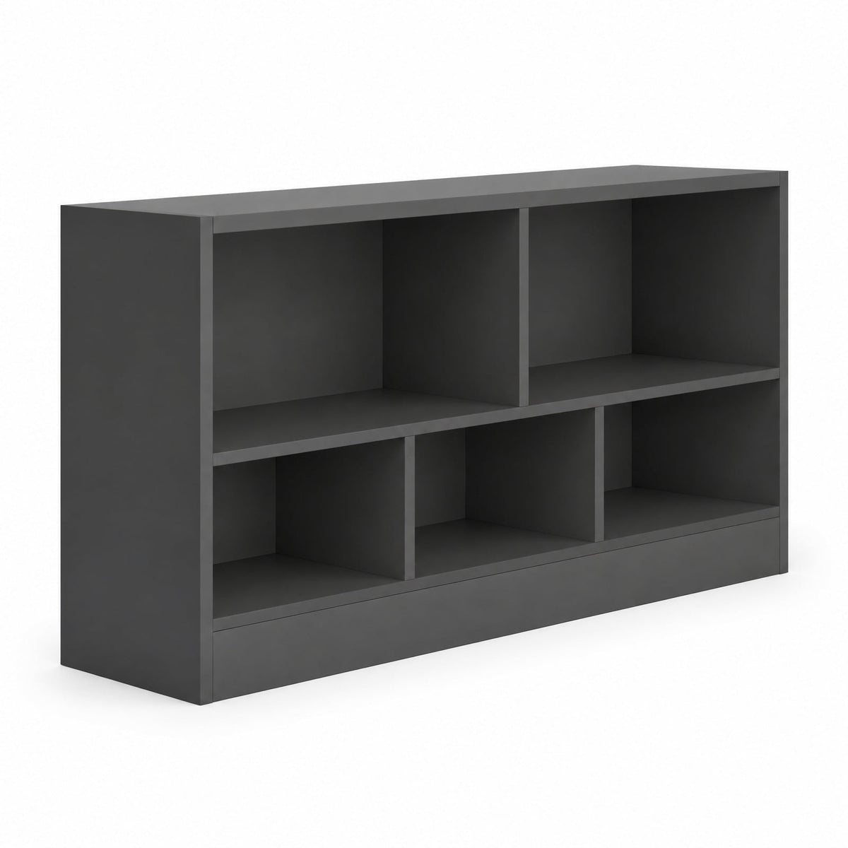 Airfind Kids 5-Cube Bookcase and Toy Storage Organizer, 2-Tier Low Shelf, 44 Inches Wide, for Playroom and Bedroom, Gray