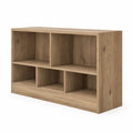 Airfind Kids 5-Cube Bookcase and Toy Storage Organizer, 2-Tier Low Shelf, 44 Inches Wide, for Playroom and Bedroom, Natural