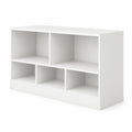 Airfind Kids 5-Cube Bookcase and Toy Storage Organizer, 2-Tier Low Shelf, 44 Inches Wide, for Playroom and Bedroom, White