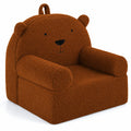 Airfind Kids Bear Sofa Toddler Foam Couch with Soft Fleece Fabric Cover, Teddy Fleece Fabric Frame, for 3+ years old, 20 x 16 x 18 Footprint