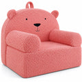 Airfind Kids Bear Sofa Toddler Foam Couch with Soft Fleece Fabric Cover, Teddy Fleece Fabric Frame, for 3+ years old, 20 x 16 x 18 Footprint