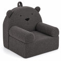 Airfind Kids Bear Sofa Toddler Foam Couch with Soft Fleece Fabric Cover, Teddy Fleece Fabric Frame, for 3+ years old, 20 x 16 x 18 Footprint