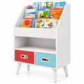 Airfind Youth Bookshelf featuring Open Compartment for Youth 3+ Years Old, 220 lbs Capacity, MDF Engineered Wood Non-woven Fabric Frame, White