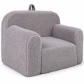 Airfind Youth Couch Portable Youth Sofa with Anti-slip Base, Teddy Fleece Fabric, for 3 and Years Old, 24.5 Inch X 16 Inch X 16 Inch, Gray