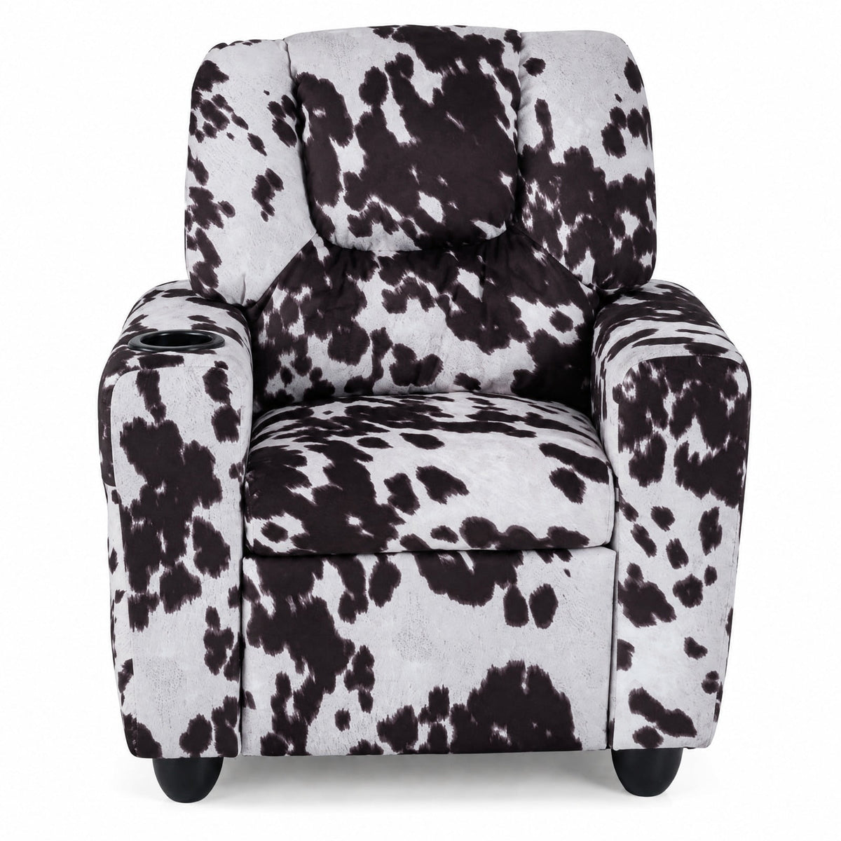 Airfind Kids Recliner Chair Push Back Toddler Reclining Armchair with Cup Holder, 150 lbs Capacity, Wood Frame, for 3+ years old, White