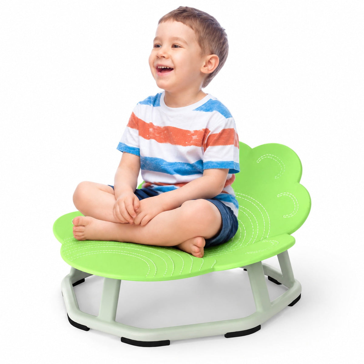 Airfind Kids Sensory Swivel Chair Cat Claw 360° Spinning Chair with Non-Slip Metal Base, 220 lbs Capacity, PP Metal Frame, Green