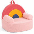 Airfind Kids Sofa Toddler Foam Couch with Soft Fleece Fabric Cover, Teddy Fleece Fabric Frame, for 3+ years old, 21.5in x 17.5in x 17.5in Footprint
