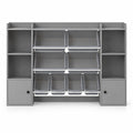 Airfind Kids Toy Storage and Bookshelf with Boxes and Open Shelves, 385 lbs Capacity, Engineered Wood Frame, for 3+ Years Old Total, Gray