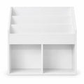 Airfind Kids Wooden Bookshelf Bookcase Children Toy Storage Cabinet Organizer, Engineered wood Frame, 29in x 12in x 32in Footprint, White