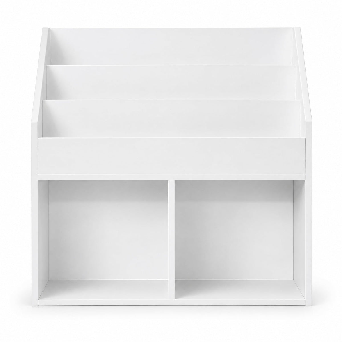 Airfind Kids Wooden Bookshelf Bookcase Children Toy Storage Cabinet Organizer, Engineered wood Frame, 29in x 12in x 32in Footprint, White