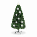 Airfind LED Optic Artificial Christmas Tree with Snowflakes-5 Feet, PVC Frame, 2.4 x 5 (Diameter x H) Height: 5 ft Weight: About 8 lbs Footprint