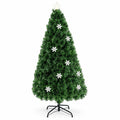 Airfind LED Optic Artificial Christmas Tree with Snowflakes-6 Feet, PVC Frame, 2.4 x 5 (Diameter x H) Height: 5 ft Weight: About 8 lbs Footprint