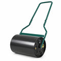 Airfind Lawn Roller 12 Gallon Water/Sand Filled Garden Drum Roller with U, Metal Frame, 21 x 13 x 43(L X W X H) Roller Footprint, Black