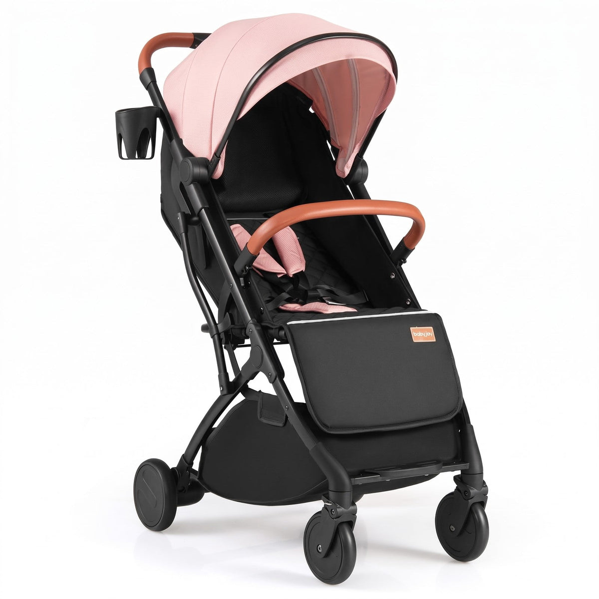 Airfind Lightweight Baby Stroller Compact Travel Stroller with One-Hand Folding, 33 lbs Capacity, Aluminum Frame, for 0-3 years old, Pink