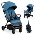 Airfind Lightweight Baby Stroller with One-Hand Folding and Adjustable Canopy for Toddlers, 50 lbs Capacity, Metal Aluminum Fabric Frame, Blue