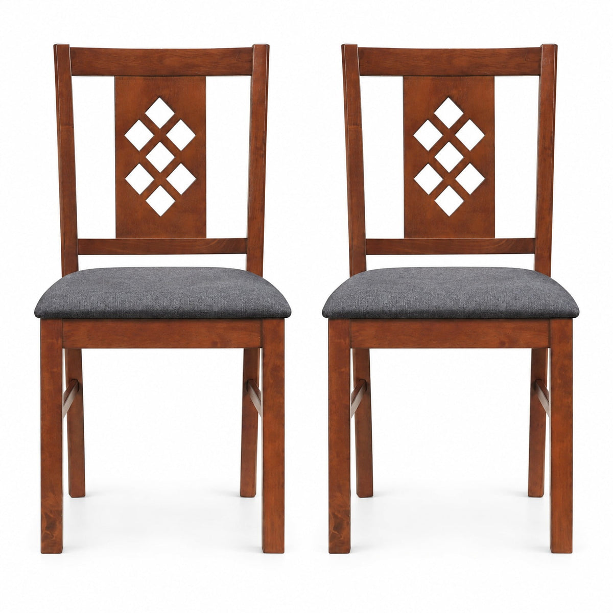 Airfind Linen Style Upholstered Kitchen Chairs with Wood Frames Set of 2, Chair 330 Lbs Capacity, Rubber Wood Polyester Sponge Engineered, Unspecified