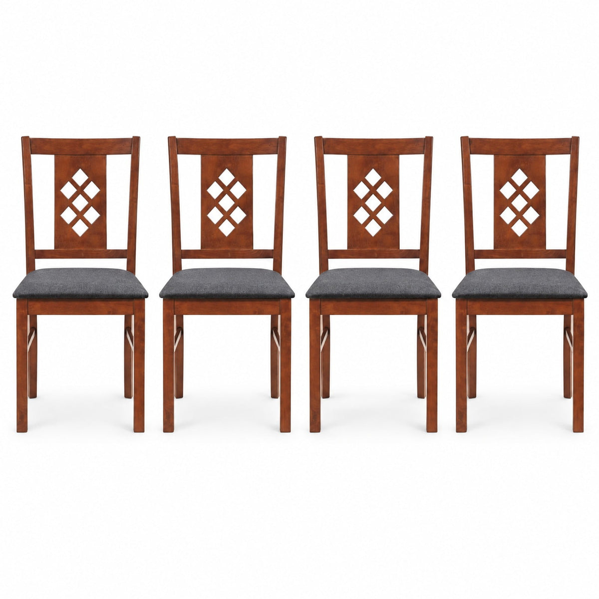 Airfind Linen Style Upholstered Kitchen Chairs with Wood Frames Set of 4, 330 Lbs Capacity, Rubber Wood Polyester Sponge Engineered Wood, Unspecified