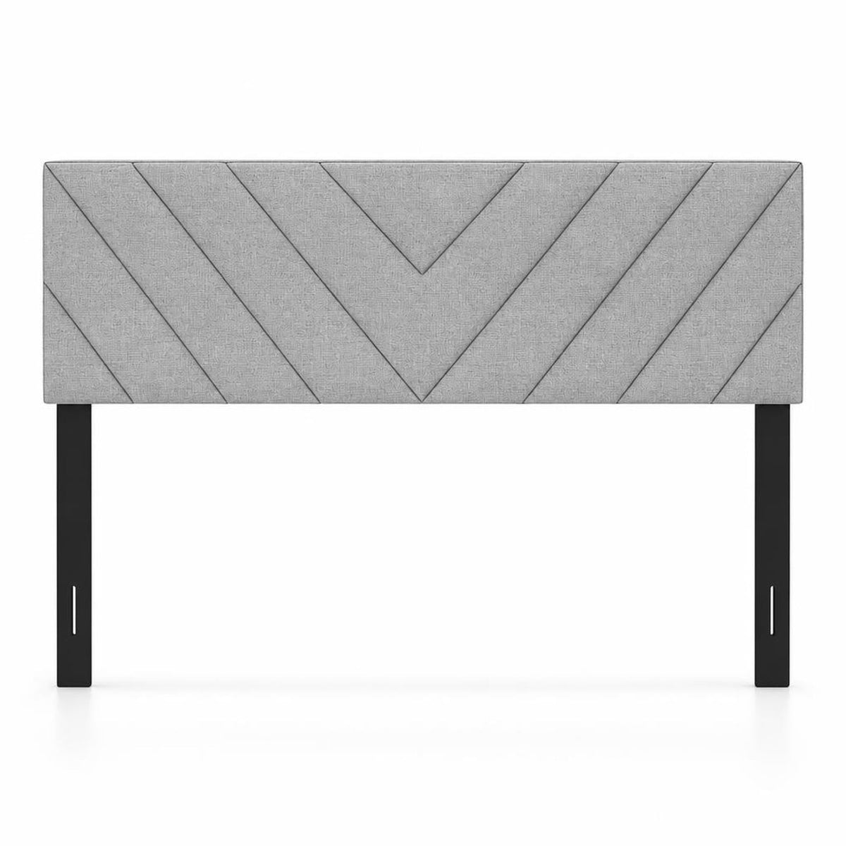 Airfind Linen Upholstered Headboard for Full and Queen Size Bed Frames, Linen Fabric Sponge Rubber Wood MDF Frame, 64 x 3 x 45.5 Footprint, Gray