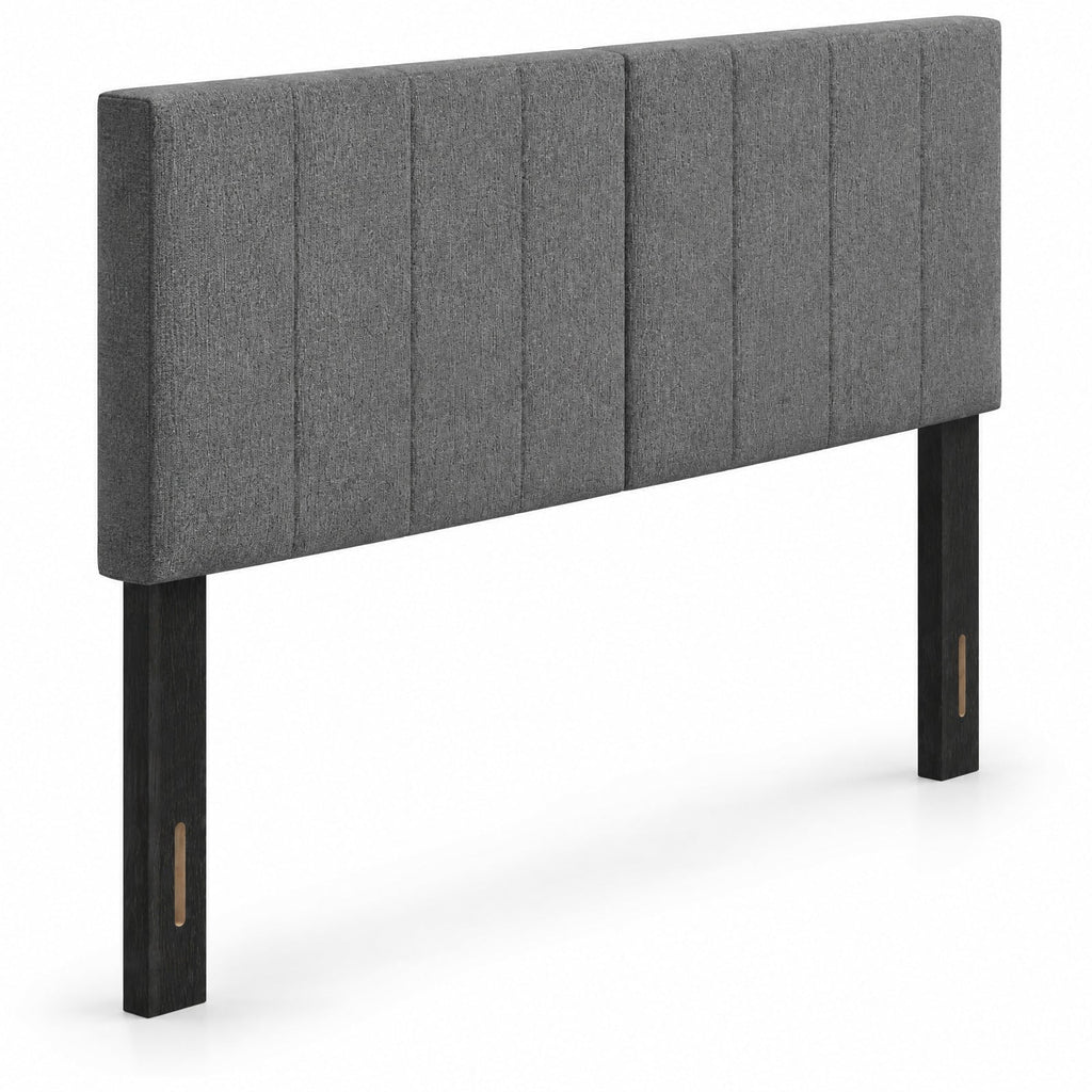 Airfind Linen Upholstered Headboard with Solid Wood Legs and Adjustable Width, Linen Fabric Sponge Rubber Wood MDF Frame, 64 x 3 x 45.5 Footprint