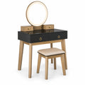 Airfind Makeup Vanity Table Set 3 Color Lighting Dressing Table, 7in x 3.5in x 3in (L x W x H) Big drawer Footprint, Black