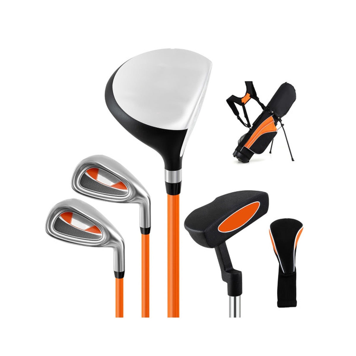 Airfind Complete Golf Club Set with 9 Pieces and Graphite Shafts plus TPR Grips and 3 Headcovers with Expanded Sweet Spot Irons, Yellow