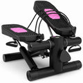 Airfind Mini Stepper Machine with Resistance Bands and Adjustable Height for Home Cardio Leg and Full Body Exercise, Black