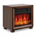 Airfind Mini Wooden Space Tabletop Fireplace with Realistic Flame Effect, MDF PB Metal Frame, Quiet Operation wont Disturb Your Relaxation, Brown