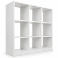 Airfind Modern 9-Cube Bookcase with 2 Anti-Tipping Kits for Books Toys Ornaments, 330 lbs Capacity, Engineered Wood Frame, White