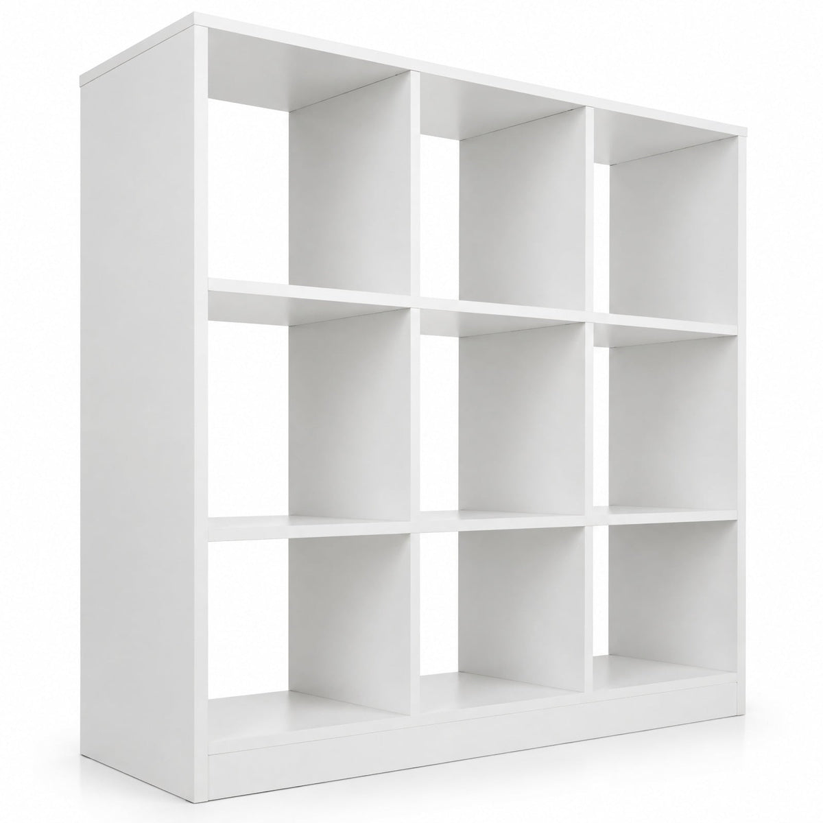 Airfind Modern 9-Cube Bookcase with 2 Anti-Tipping Kits for Books Toys Ornaments, 330 lbs Capacity, Engineered Wood Frame, White