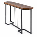 Airfind Modern Console Table Narrow Entryway Table with Metal Legs, 88 lbs Capacity, Engineered Wood Metal Frame, 44 x 12 x 36 Footprint, Brown