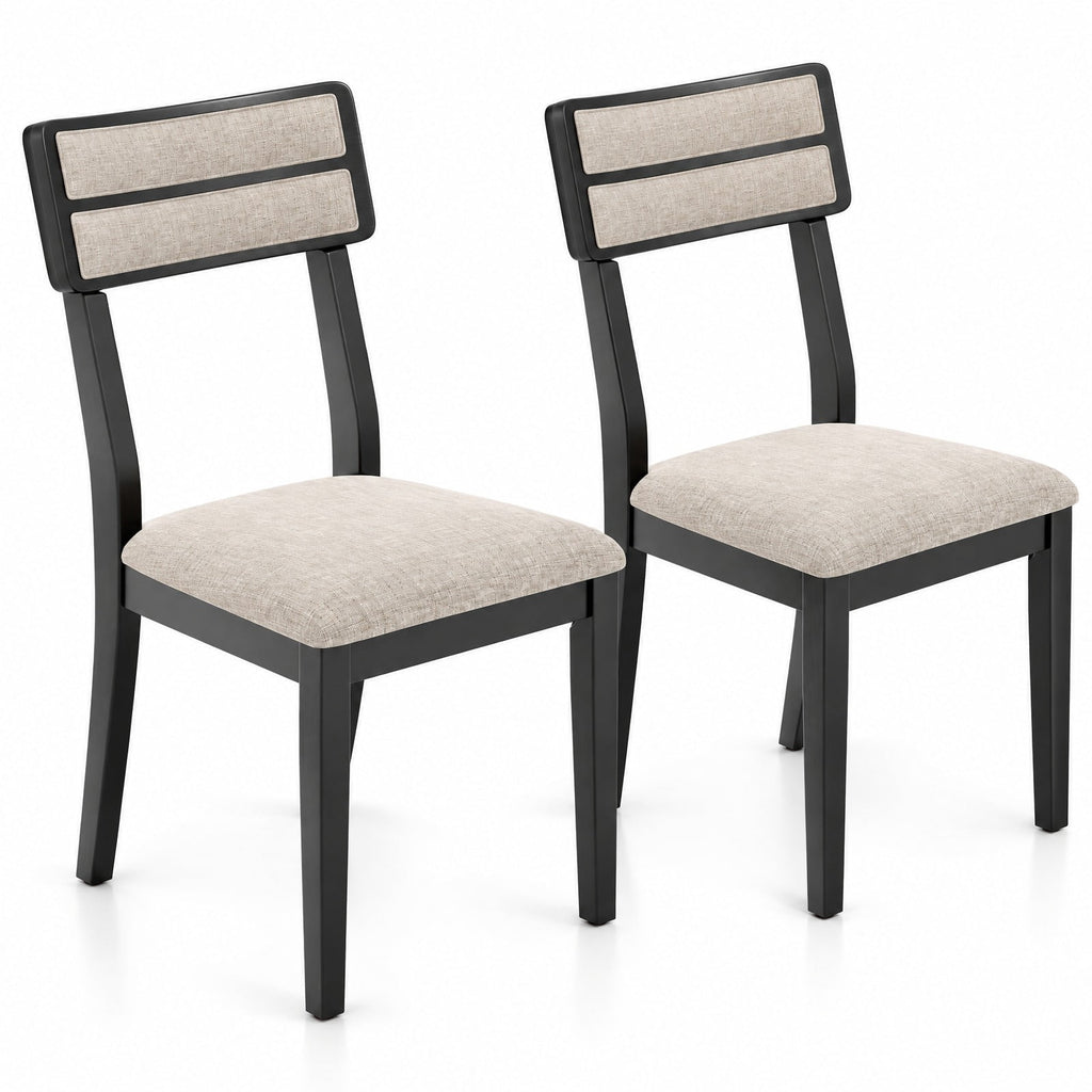Airfind Modern Dining Chairs Set of 2 with Tilt Backrest for Dining Room, 400 lbs Capacity, Fabric Rubber Wood Frame, 18in x 20in x 35in Footprint