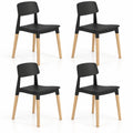 Airfind Modern Dining Side Chairs Set of 4 with Ergonomic Backrest for Dining Room, 330 lbs Capacity, PP Beech Frame, 19.5 x 17 x 30 Footprint