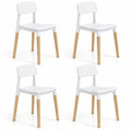 Airfind Modern Dining Side Chairs Set of 4 with Ergonomic Backrest for Dining Room, 330 lbs Capacity, PP Beech Frame, 19.5 x 17 x 30 Footprint