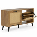 Airfind Modern Freestanding Shoe Cabinet with 2 Flip Drawers and Adjustable Shelves for Entryway, 110 lbs Capacity, Engineered Wood Metal Frame
