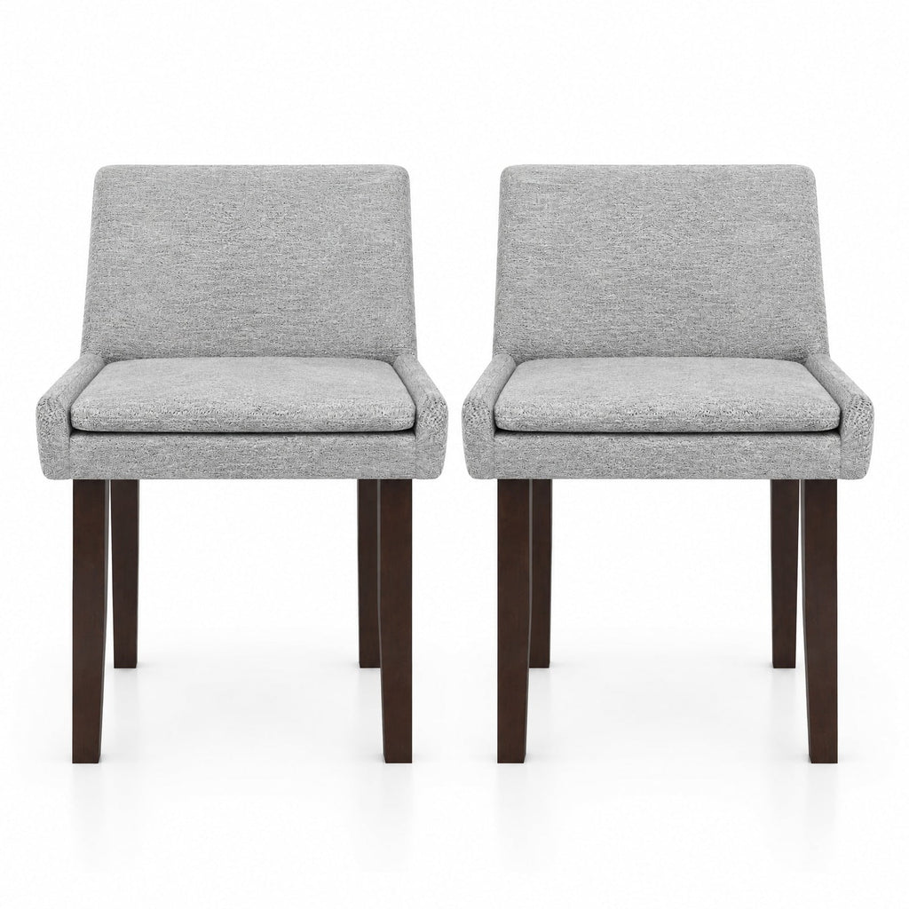 Airfind Modern Upholstered Fabric Side Leisure Chair Set of 2, 350 lbs Capacity, 24 x 21 x 32.5 Footprint, Gray