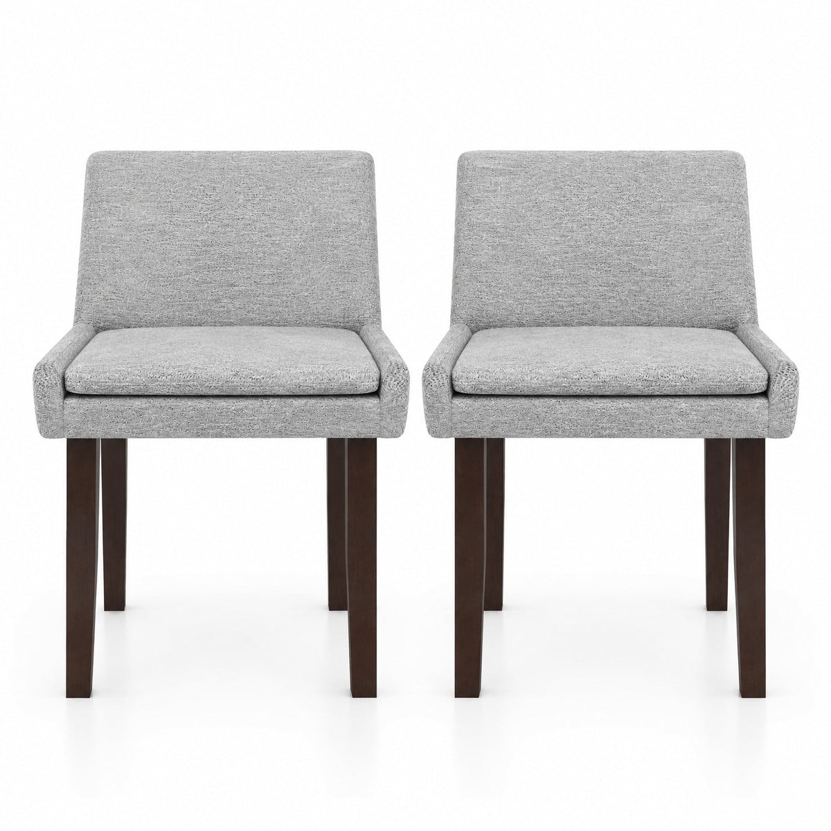 Airfind Modern Upholstered Fabric Side Leisure Chair Set of 2, 350 lbs Capacity, 24 x 21 x 32.5 Footprint, Gray