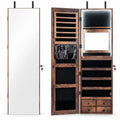 Airfind Multipurpose Storage Cabinet with 4 Drawers, 11 lbs Capacity, MDF Frame, 14.5 Inch x 5 Inch x 47 Inch Footprint, Brown
