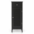 Airfind Narrow Bathroom Storage Cabinet with Adjustable Shelf and Drawer, 13in x 12in x 34.5inOverall Interior Footprint, Black